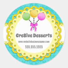 Elegante Cake Pops Bäckerei Packaging Siegel