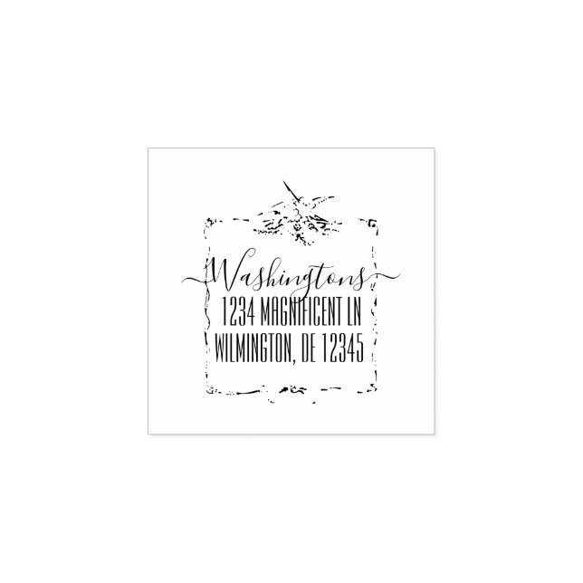 Elegante Caligraphy Script-Rücksendeadresse Gummistempel (Prägung)