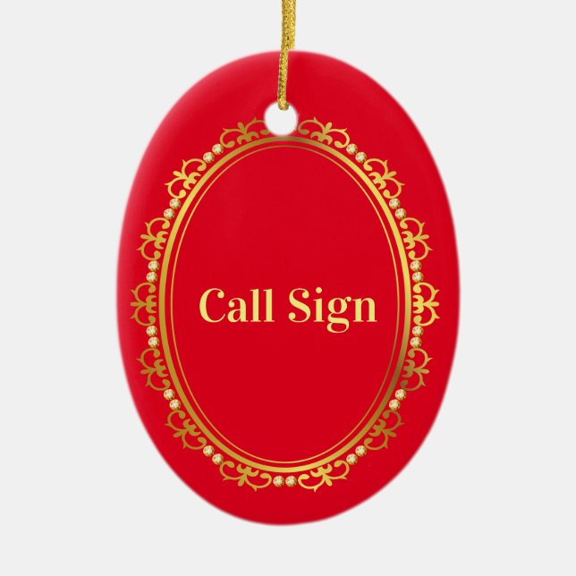 Elegante Call Signature Weihnachtsschmuck (Vorne)
