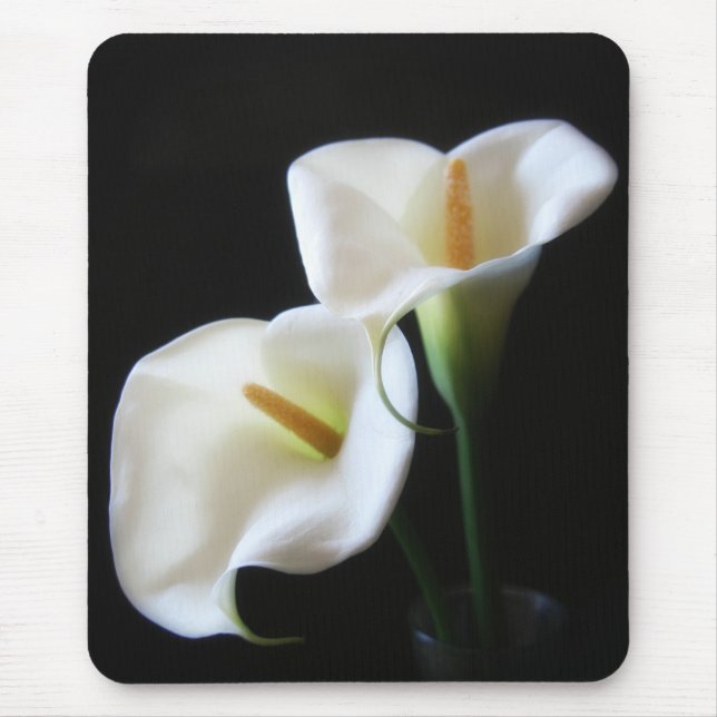 Elegante Calla-Lilien-Blumen 13 Mousepad (Vorne)