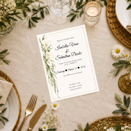 Elegante Calla-Lilien-Romanze-Hochzeit Einladung