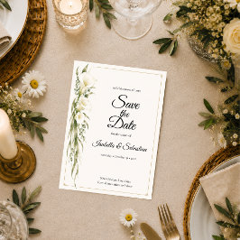 Elegante Calla-Lilien-Romanze-Hochzeit Save The Date