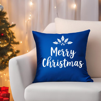 Elegante Calligrafie Frohe Weihnachtsskriptfamilie Kissen