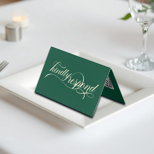 Elegante Calligrafy Aquamarin Wedding RSVP Card
