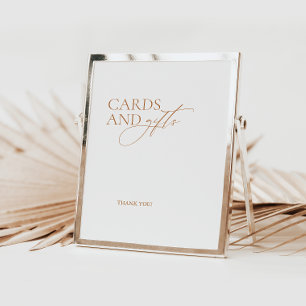 Elegante Calligrafy Cards und Geschenke Hochzeitss