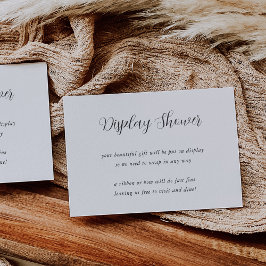 Elegante Calligrafy Display-Dusche Begleitkarte