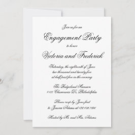 Elegante Calligrafy Formal Engagement Party Einladung