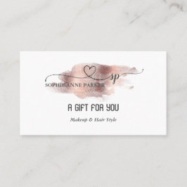 Elegante Calligrafy Gold Beruflich Beauty Salon Treuekarte