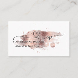 Elegante Calligrafy Gold Beruflich Beauty Salon Visitenkarte