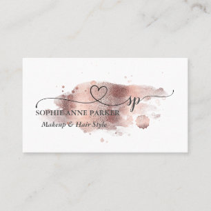 Elegante Calligrafy Gold Beruflich Beauty Salon Visitenkarte