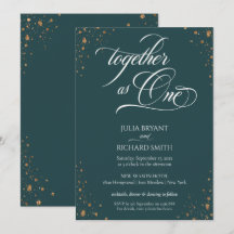 Elegante Calligrafy Gold Confetti Minimalistisch I