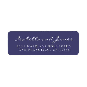 Elegante Calligrafy Names Wedding Rücksendeadresse