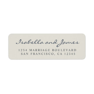 Elegante Calligrafy Names Wedding Rücksendeadresse