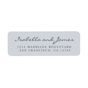 Elegante Calligrafy Names Wedding Rücksendeadresse