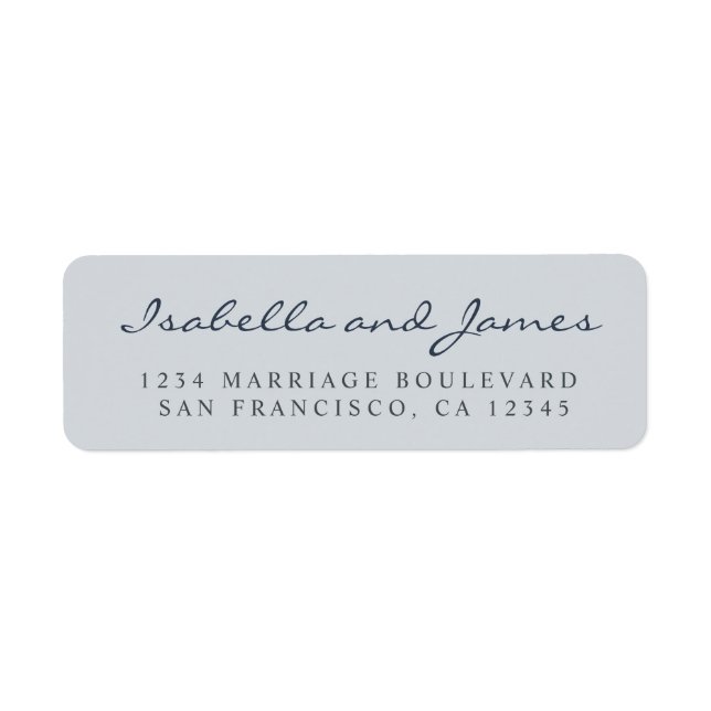 Elegante Calligrafy Names Wedding Rücksendeadresse (Vorne)