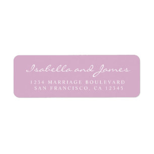 Elegante Calligrafy Names Wedding Rücksendeadresse