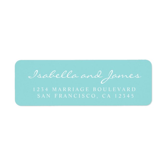 Elegante Calligrafy Names Wedding Rücksendeadresse (Vorne)