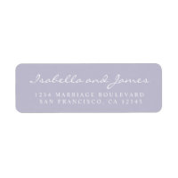 Elegante Calligrafy Names Wedding Rücksendeadresse
