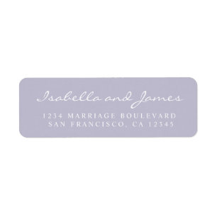 Elegante Calligrafy Names Wedding Rücksendeadresse