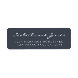 Elegante Calligrafy Names Wedding Rücksendeadresse