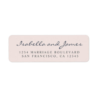 Elegante Calligrafy Names Wedding Rücksendeadresse