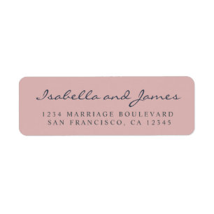 Elegante Calligrafy Names Wedding Rücksendeadresse