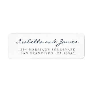 Elegante Calligrafy Names Wedding Rücksendeadresse