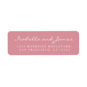 Elegante Calligrafy Names Wedding Rücksendeadresse