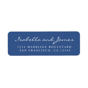 Elegante Calligrafy Names Wedding Rücksendeadresse