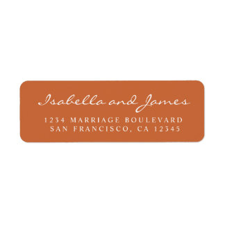 Elegante Calligrafy Names Wedding Rücksendeadresse