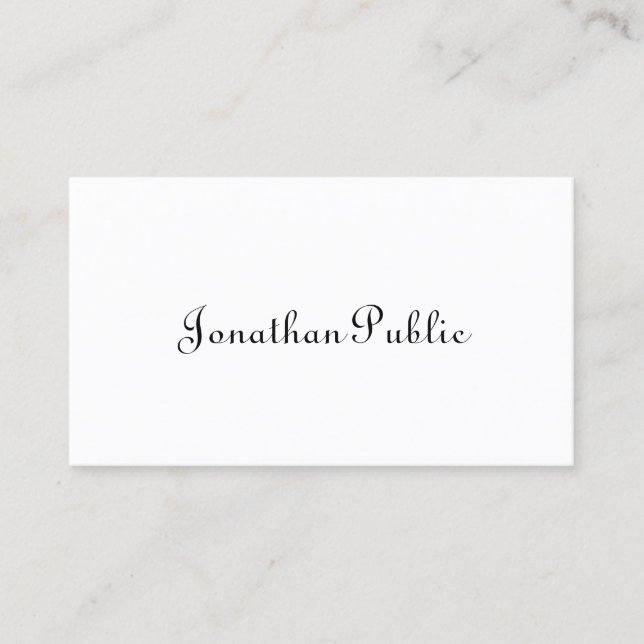 Elegante Calligrafy Script-Minimalistische Vorlage Visitenkarte (Vorderseite)