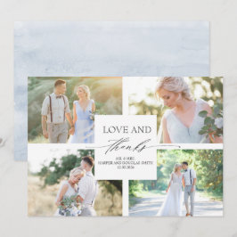 Elegante Calligrafy Wedding Danke Foto