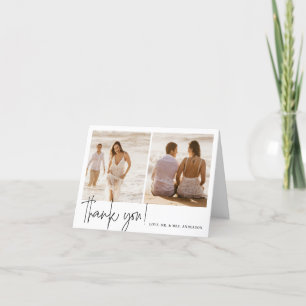 Elegante Calligrafy Wedding Dankeskarte