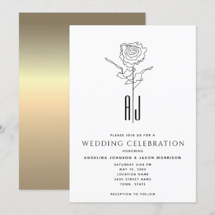 Elegante Calligrafy Wedding Einladung