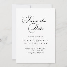 Elegante Calligrafy Wedding Save The Date