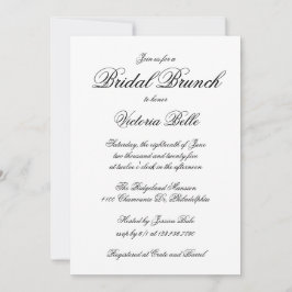 Elegante Calligraphie Formal Bridal Brunch Einladung