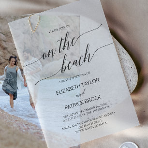 Elegante Calligraphie Moderne Boho Beach Wedding