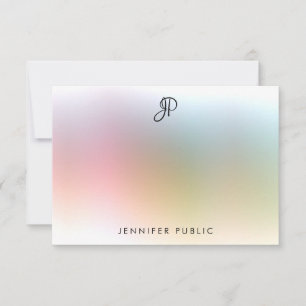 Elegante Calligraphie Monogram farbenfrohe Vorlage