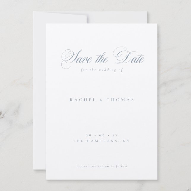 Elegante Calligraphie Monogram Sage Wedding Save The Date (Vorderseite)