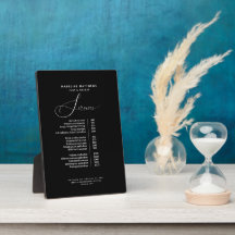 Elegante Calligraphie Schwarz-weiß Salon Preislist