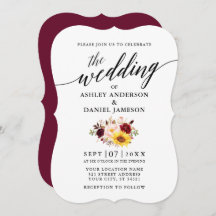 Elegante Calligraphie Script Mixed Floral Wedding