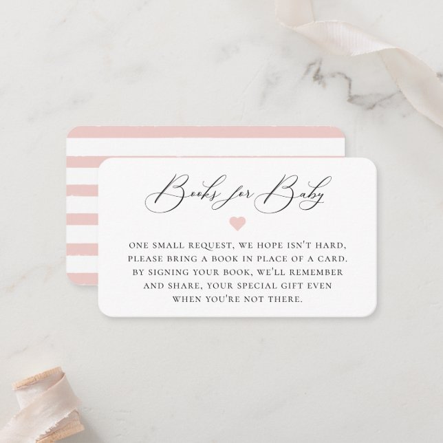 Elegante Calligraphy Book Request Enclosure Card Platzkarte (Vorderseite/Rückseite Beispiel)