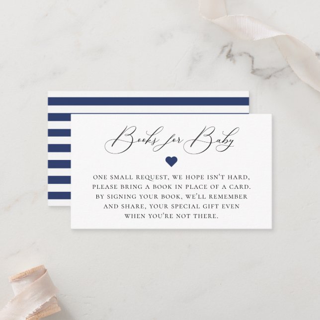 Elegante Calligraphy Book Request Enclosure Card Platzkarte (Vorderseite/Rückseite Beispiel)