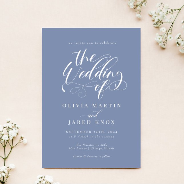 Elegante Calligraphy Classic Wedding Einladung (Von Creator hochgeladen)