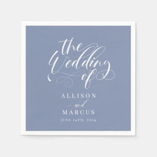 Elegante Calligraphy Classic Wedding Napkins Serviette