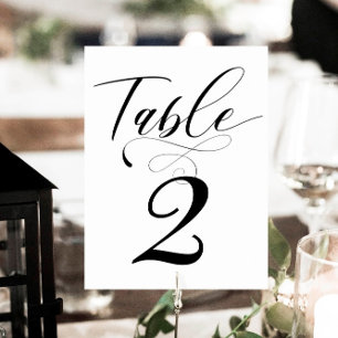 Elegante Calligraphy Classic Wedding Tischnummer