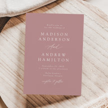 Elegante Calligraphy Dusty Rose Wedding