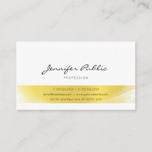 Elegante Calligraphy Gold Luxury Trendy Schlicht C Visitenkarte