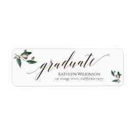Elegante Calligraphy Magnolia Abschluss Adresse