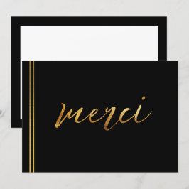 Elegante Calligraphy Merci Custom Dankeschön Card Einladung